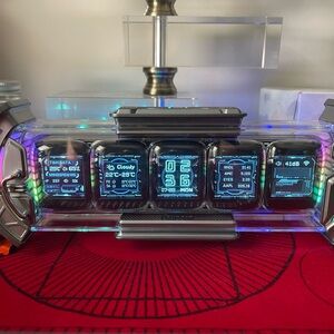 Divoom Times Gate - Cyberpunk Gaming Setup Digital Clock (Sliver)